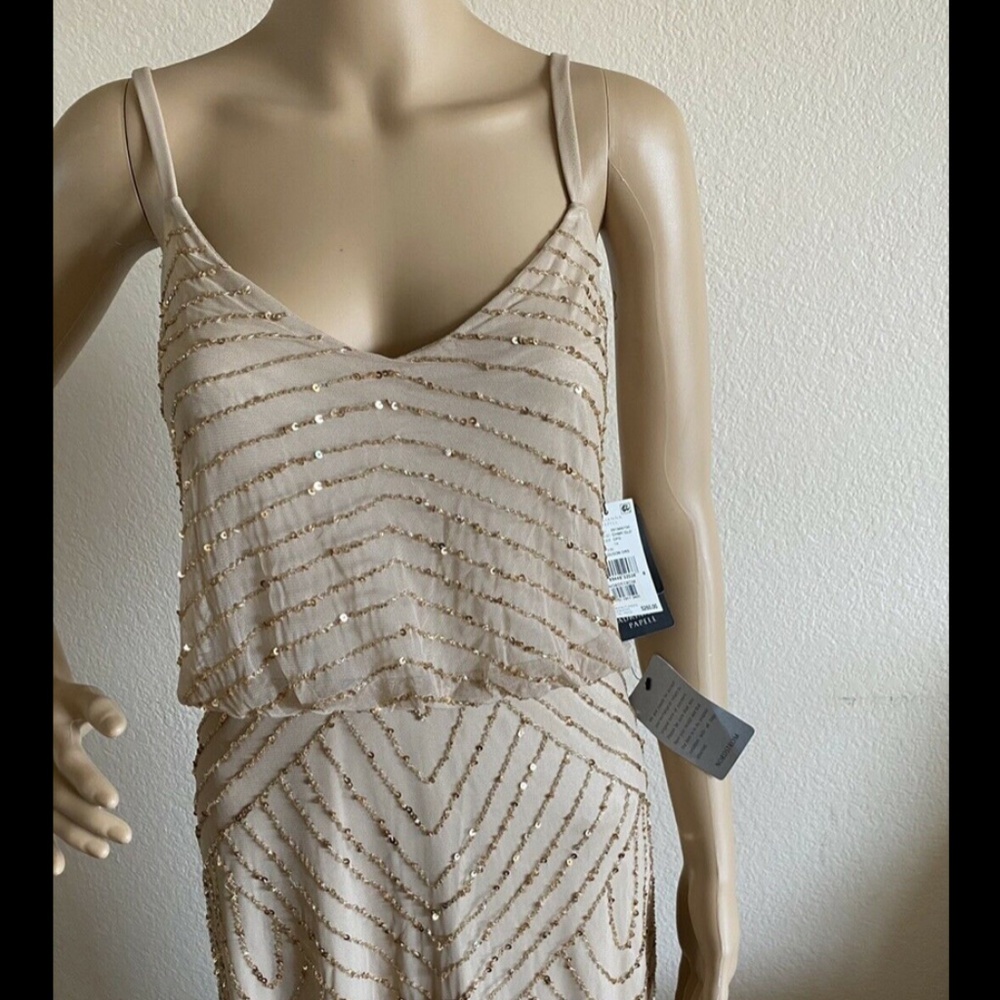 Adrianna Papell Embellished Blouson Gown 14 - Picture 6 of 8
